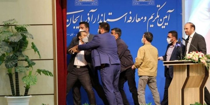 فیلم | سیلی سرهنگ به گوش استاندار آذربایجان شرقی!